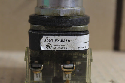 ALLEN-BRADLEY 800T-FXJM6A SER. T RED MUSHROOM PUSH BUTTON