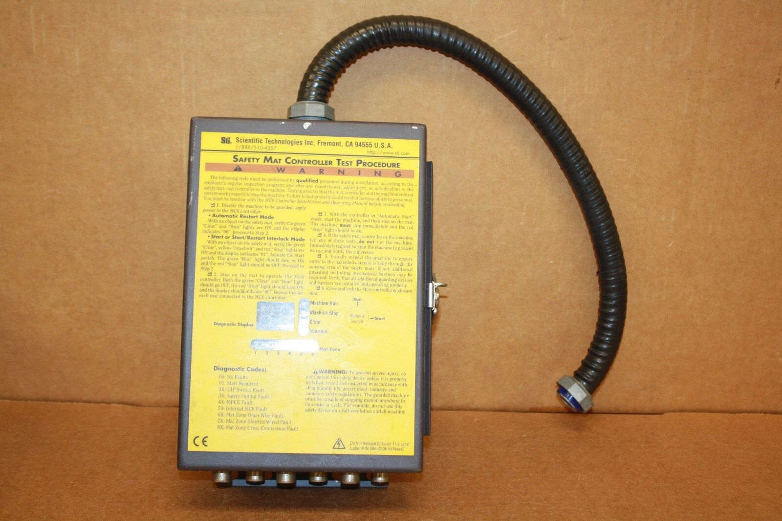 SCIENTIFIC TECHNOLOGIES MC6DC-0016 SAFETY MAT CONTROLLER