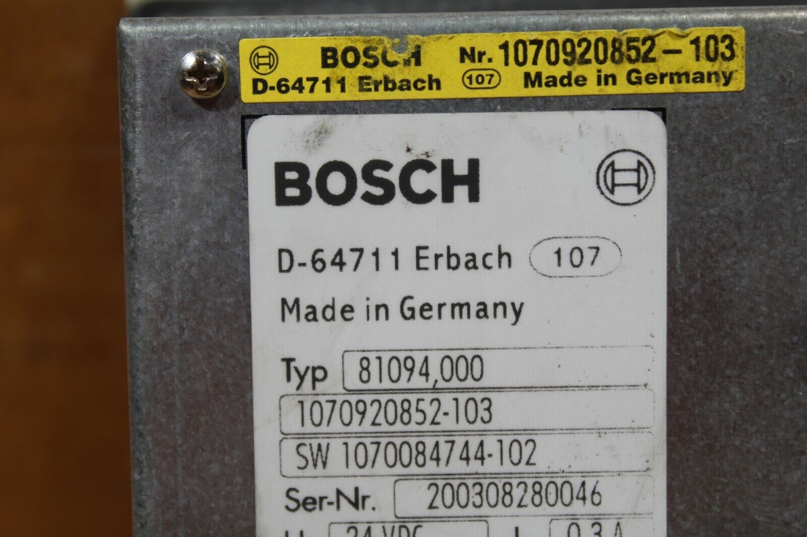 Bosch BT 6 81094.000 Control Panel
