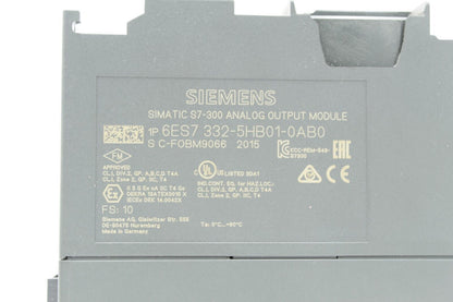 Siemens 6ES7 322-5HB01-0AB0 Simatic S7-300 Analog Output Module