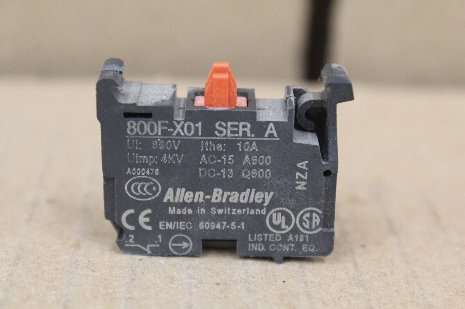 Allen Bradley 800F-X01 Contact Block