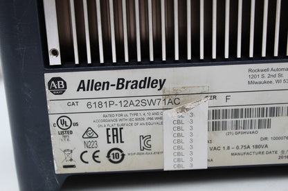 Allen-Bradley 6181P-12A2SW71AC Integrated Display Industrial Computer