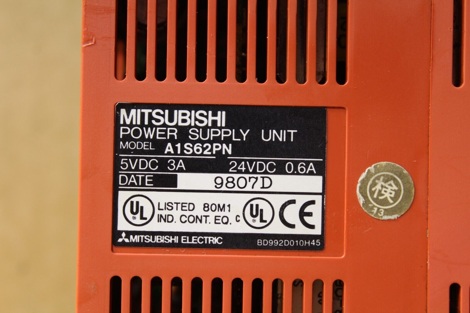 Mitsubishi A1S62PN Power Supply Unit