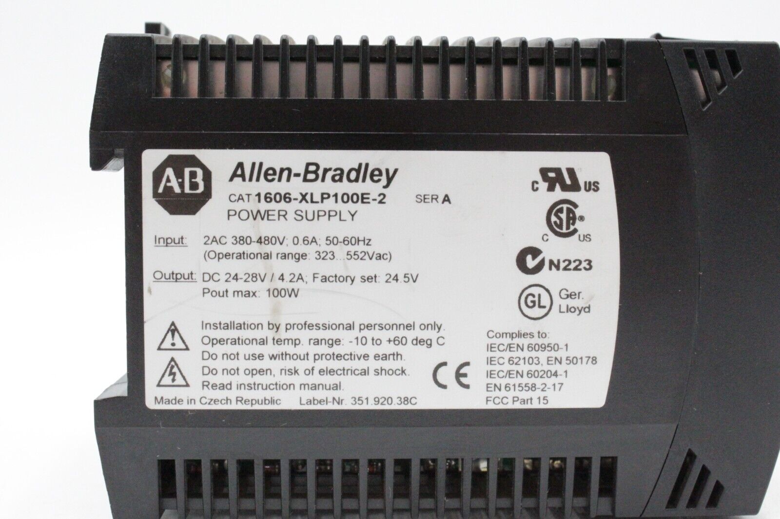 Allen-Bradley 1606-XLP100E-2 Power Supply