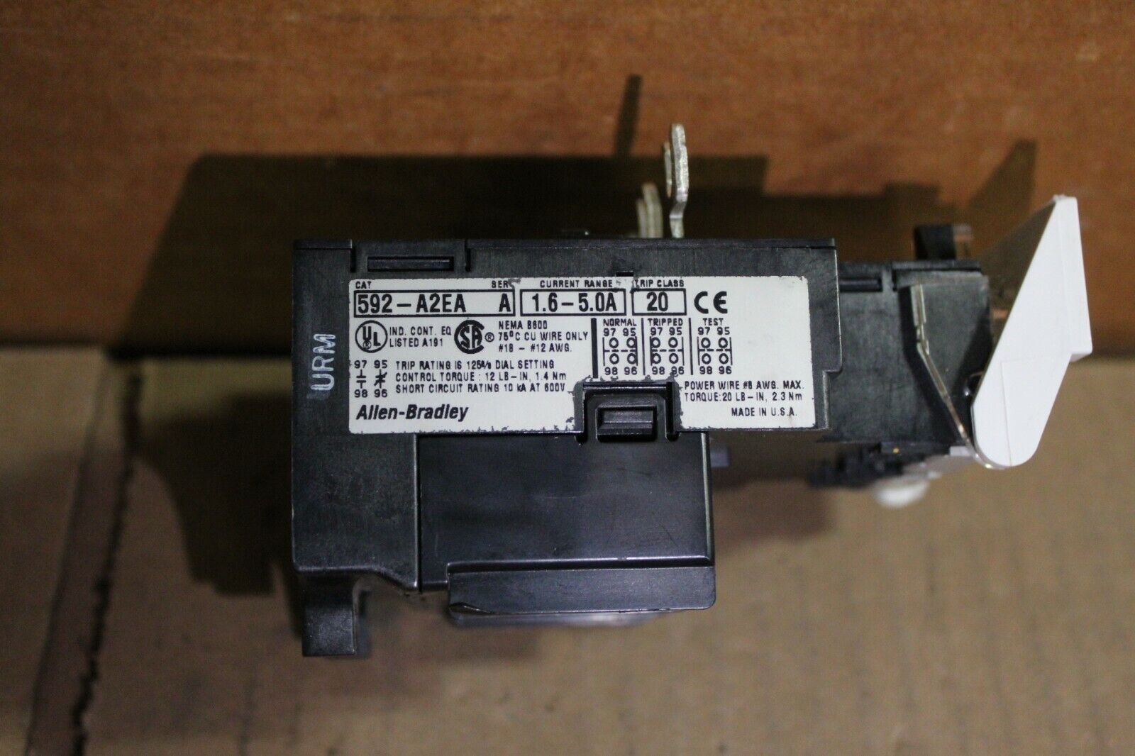 Allen Bradley 592-A2EA Relay Ser. A Current Range 1.6-5.0A