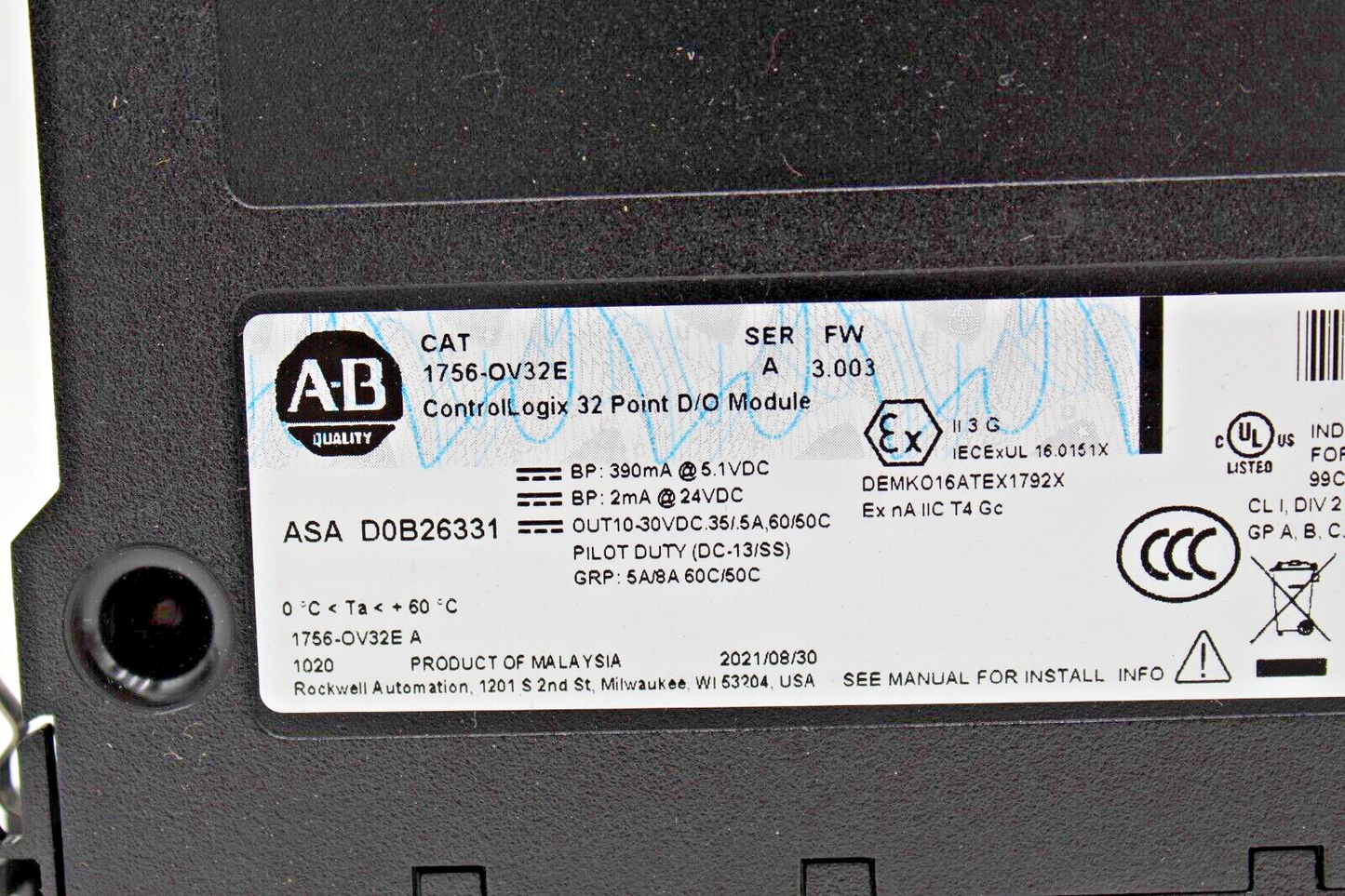 Allen-Bradley 1756-OV32E ControlLogix 32 Point D/O Module NNB