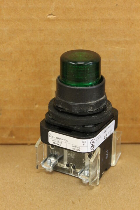 ALLEN-BRADLEY 800H-QRBH10G SER. F GREEN PUSH BUTTON