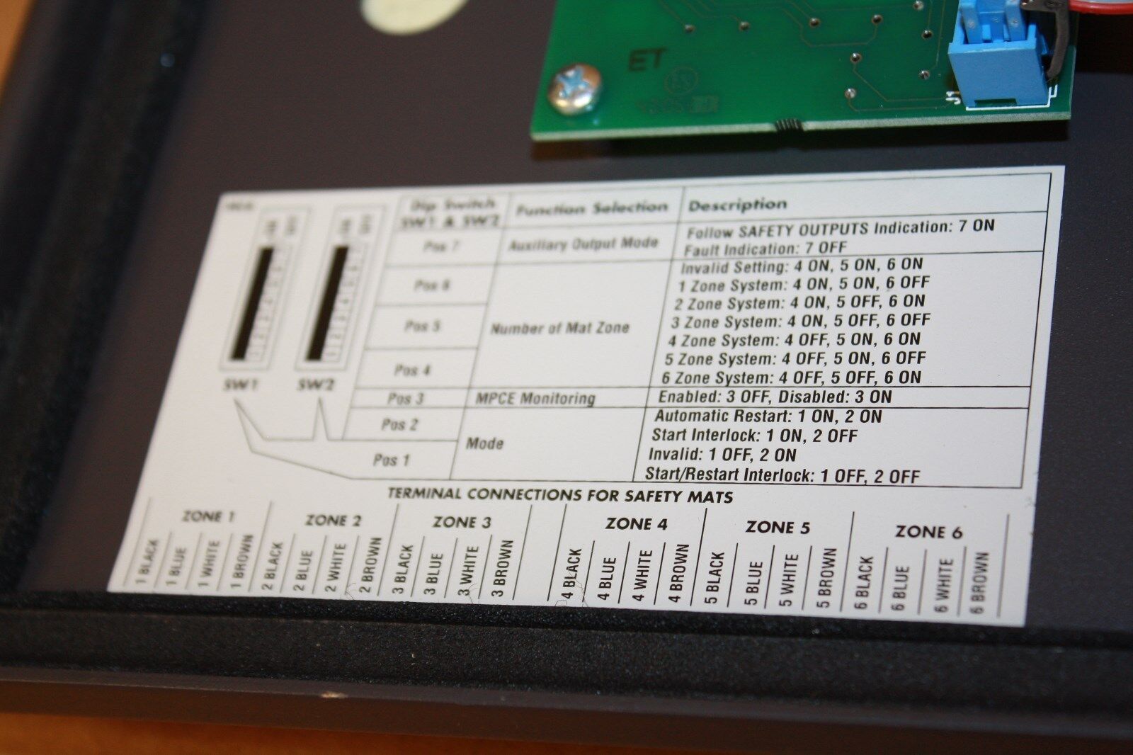 SCIENTIFIC TECHNOLOGIES MC6DC-0016 SAFETY MAT CONTROLLER
