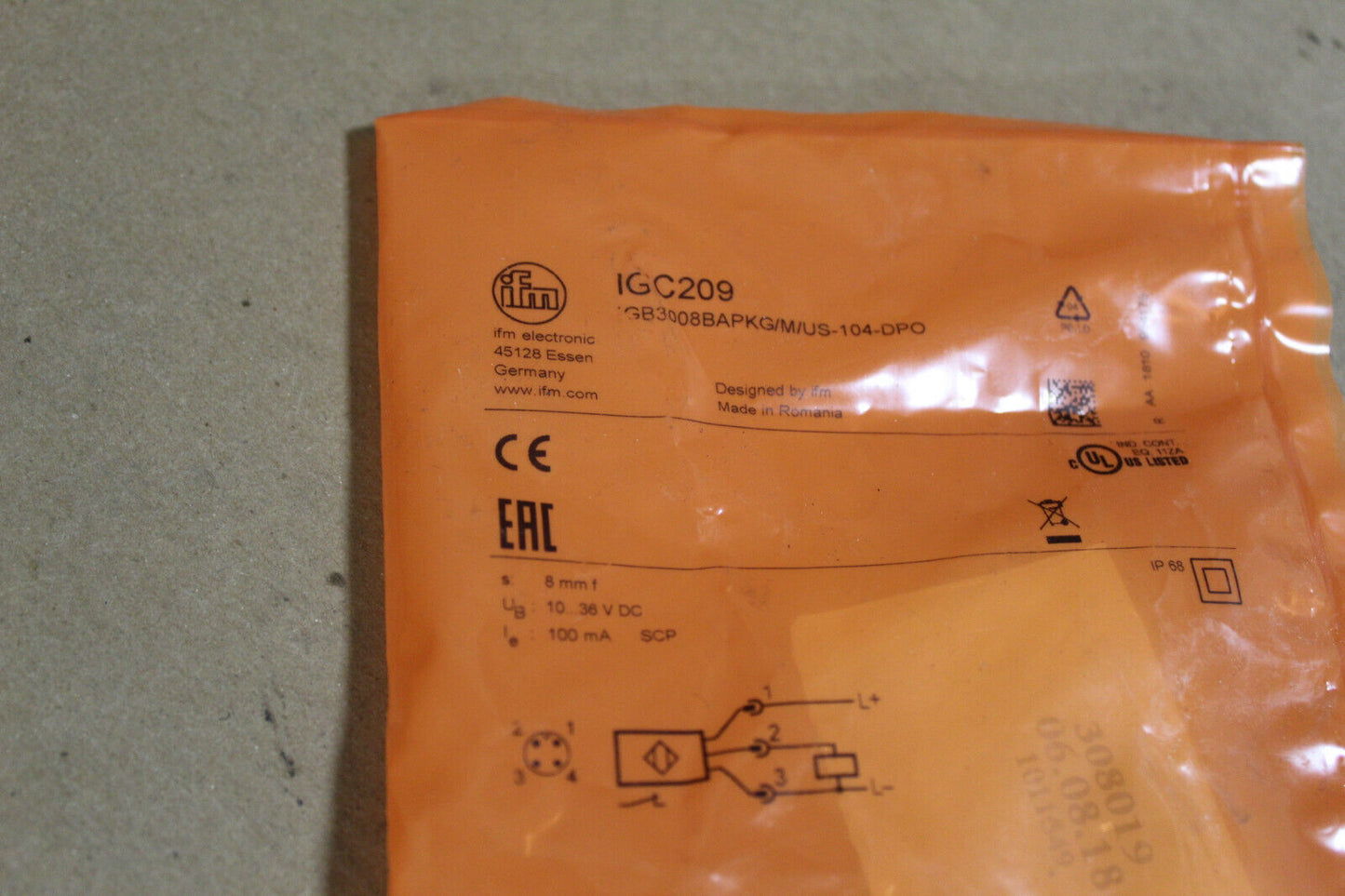 IFM IGC209 Efector Proximity Switch Sensor