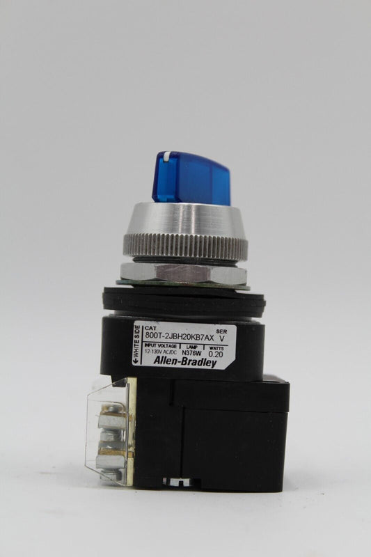 Allen-Bradley 800T-2JBH20KB7AX Blue 3-Position Selector Switch