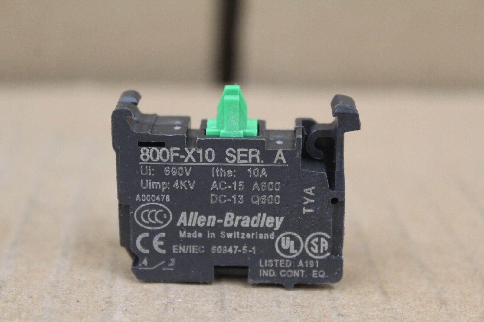 Allen Bradley 800F-X10 Contact Block
