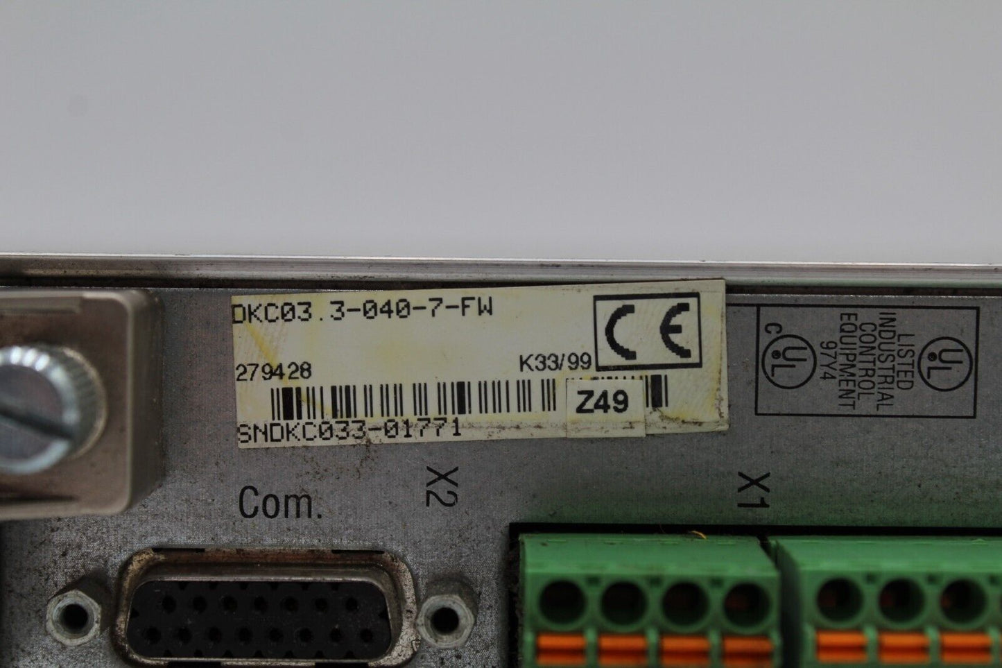 Rexroth Indramat DKC03.3-040-7-FW Servo Drive Controller *No Cover*