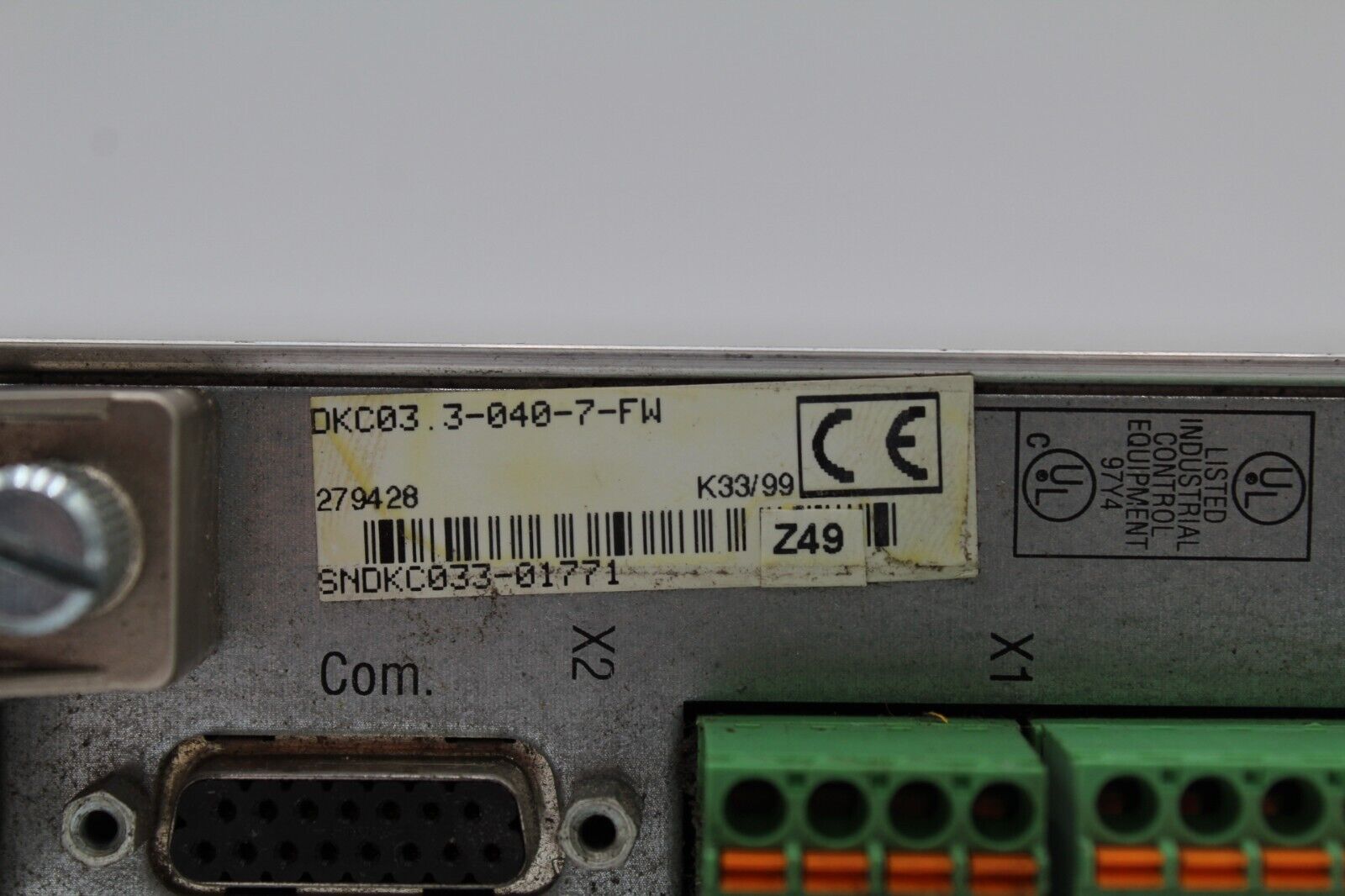 Rexroth Indramat DKC03.3-040-7-FW Servo Drive Controller *No Cover*