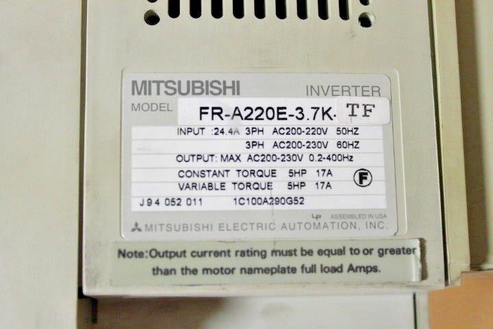 Mitsubishi FR-A220E-3.7K-TF FREQROL A200 Inverter