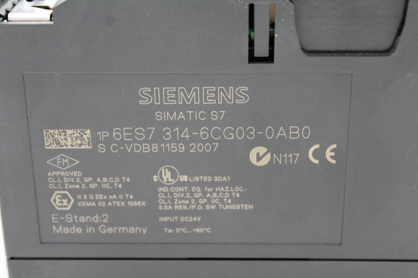 Siemens 6ES7 314-6CG03-0AB0 PLC Module