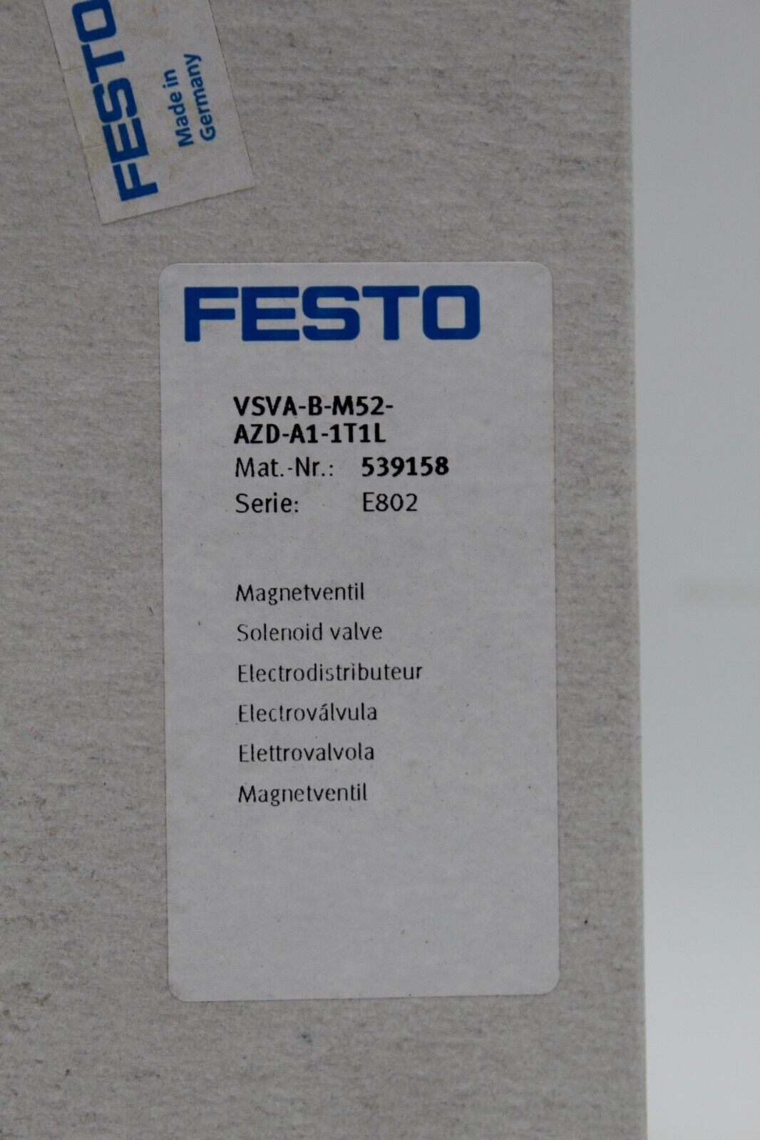 Festo VSVA-B-MS2-AZD-A1-1T1L Solenoid Valve