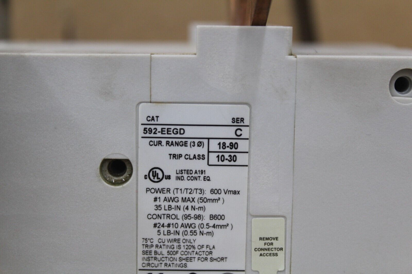 Allen Bradley 592-EEGD Relay *No Plastic Cover