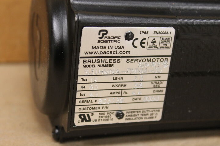PACIFIC SCIENTIFIC S31HMNA-RNNM-0 BRUSHLESS SERVO MOTOR