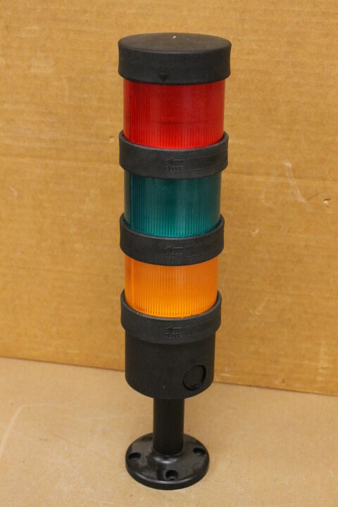 TELEMECANIQUE XVAL3C 3 STACK LIGHTS AND BASE WITH SPACERS  (RED/ORANGE/GREEN)
