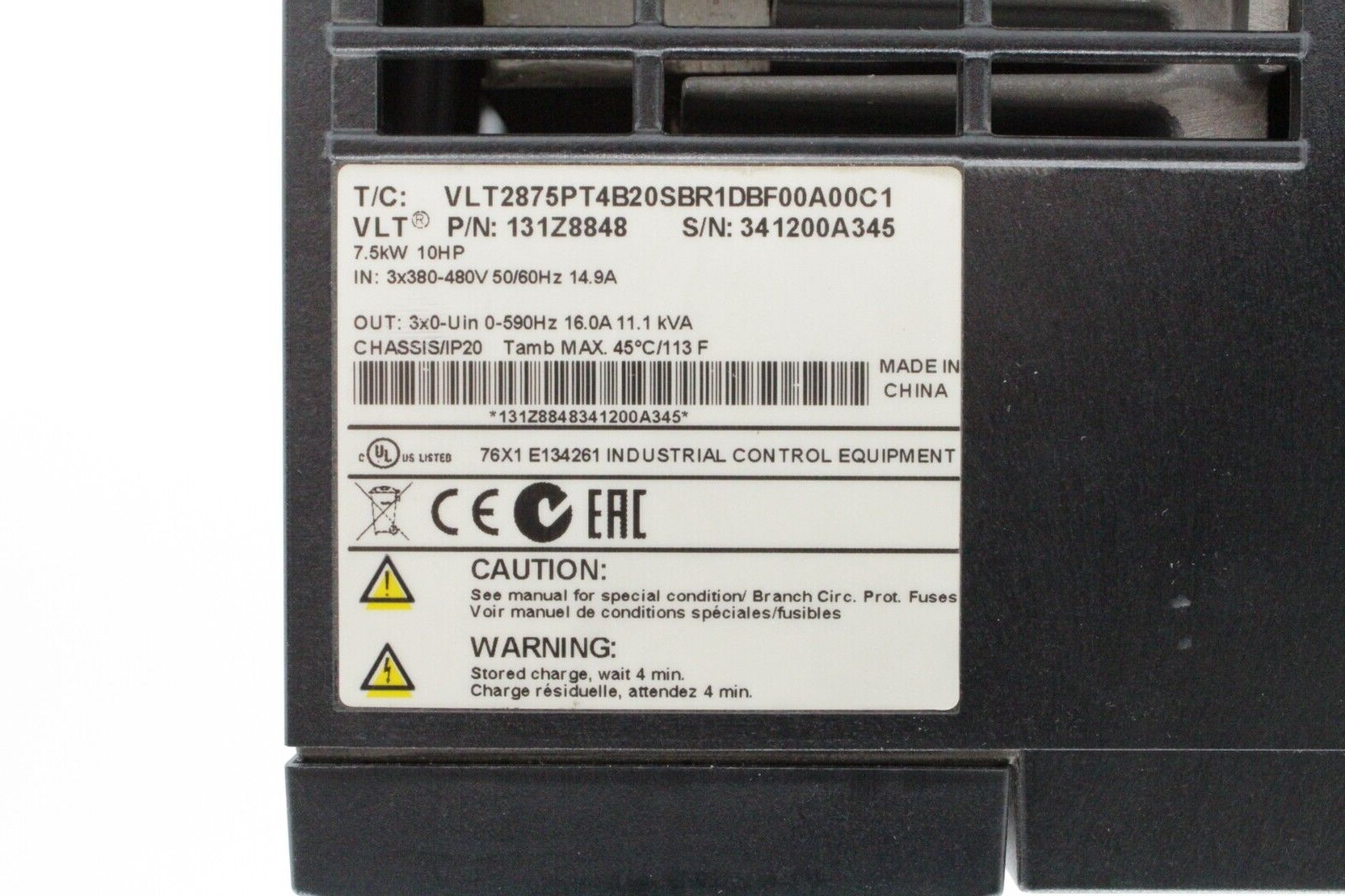 Danfoss VLT2875PT4B20SBR1DBF00A00C1 Drive