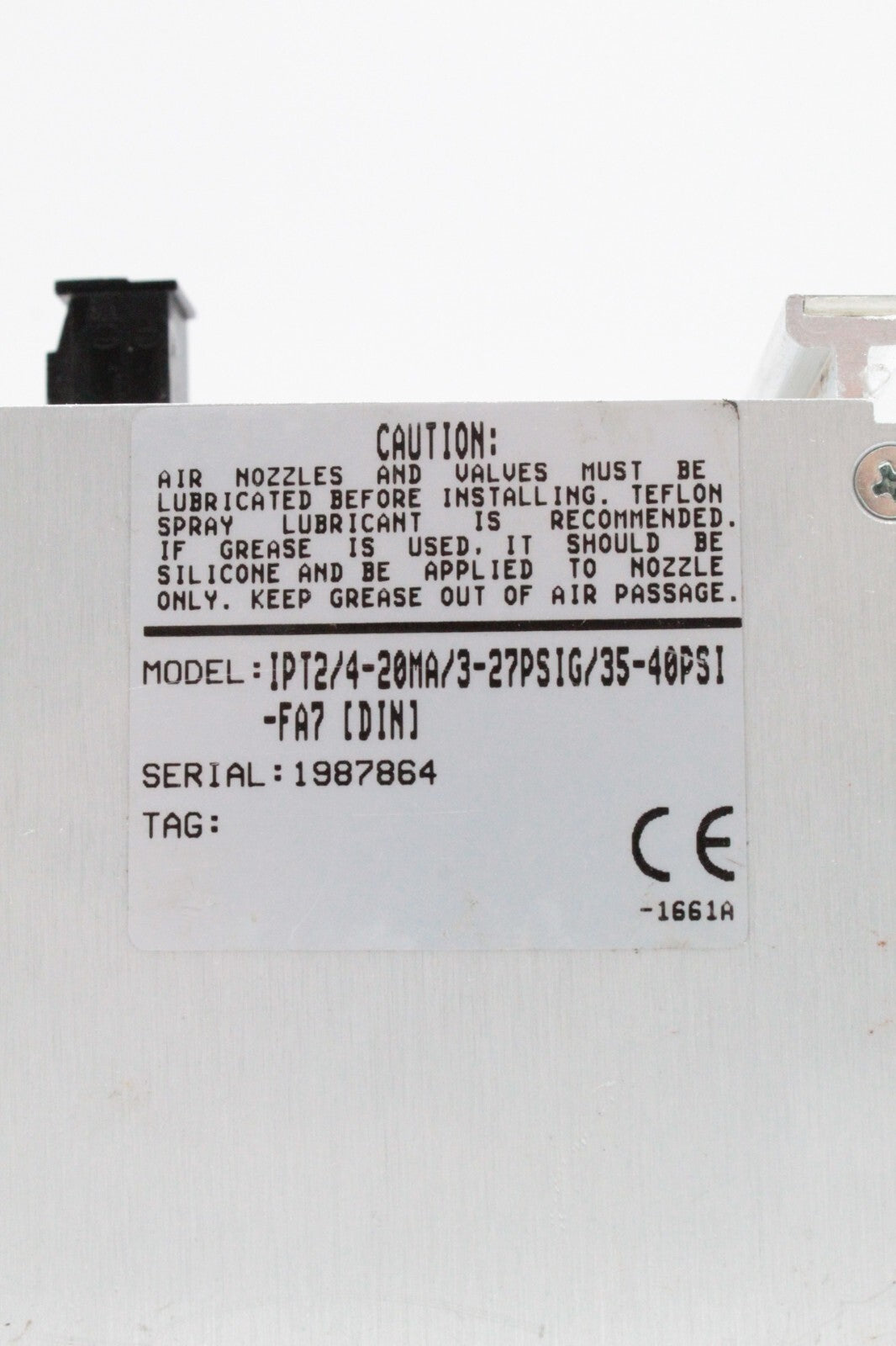 Moore Industries IPT2/4-20MA/3-27PSIG/35-40PSI-FA7 Pressure Transmitter