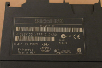SIEMENS 6ES7331-7PF10-0AB0 CONTROLLER 6ES73317PF100AB0