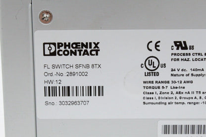 Phoenix Contact FL SWITCH SFN 8TX 8-Port Ethernet Switch