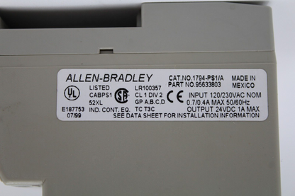Allen-Bradley 1794-PS1/A Flex I/O Power Supply