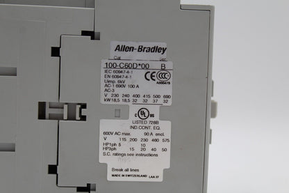 Allen Bradley 100-C60D*00 Contact Starter