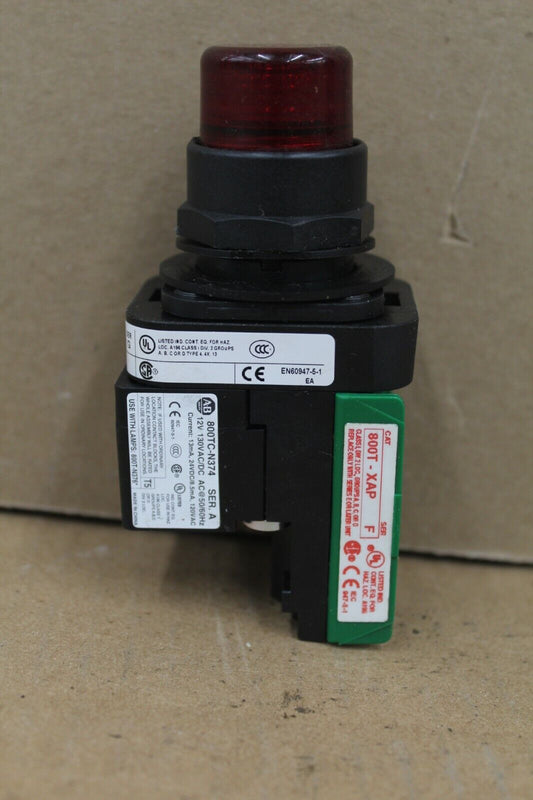 Allen Bradley 800H-QRBH2RAP Red Push Button
