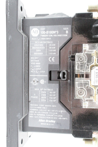 Allen-Bradley 100-B180N*3 180A 3-Phase Contactor