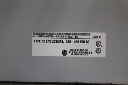 Allen-Bradley 1336S-BRF50-AJ-EN4-HJ2-L6 / 1336S-BRF50-AN-EN4-L6 Type12 Enclosure