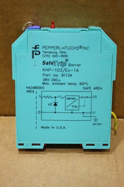 PEPPERL + FUCHS KHP-103/EX-1A SAFE TRIP 1 CHANNEL BARRIER