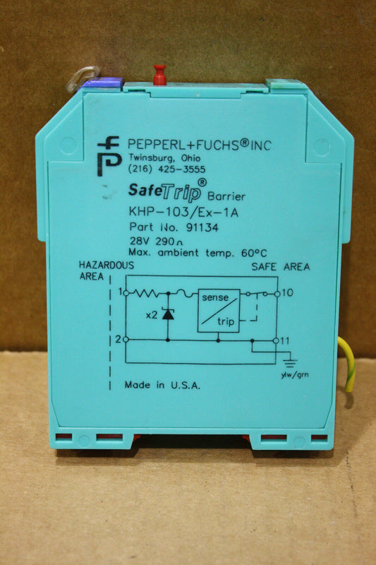 PEPPERL + FUCHS KHP-103/EX-1A SAFE TRIP 1 CHANNEL BARRIER