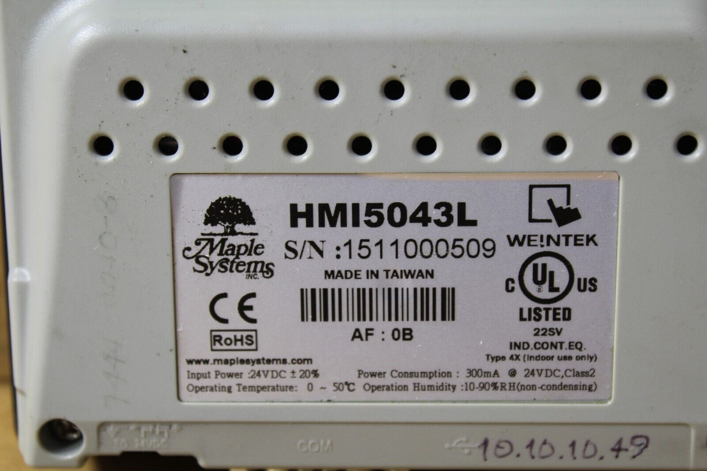 Maple Systems HMI5043L Touchscreen Machine Interface