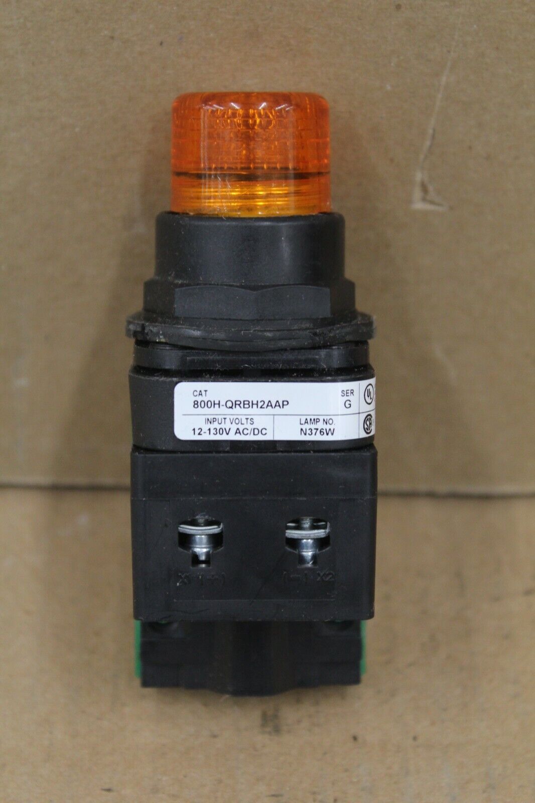 Allen Bradley 800H-QRBH2AAP Amber Push Button