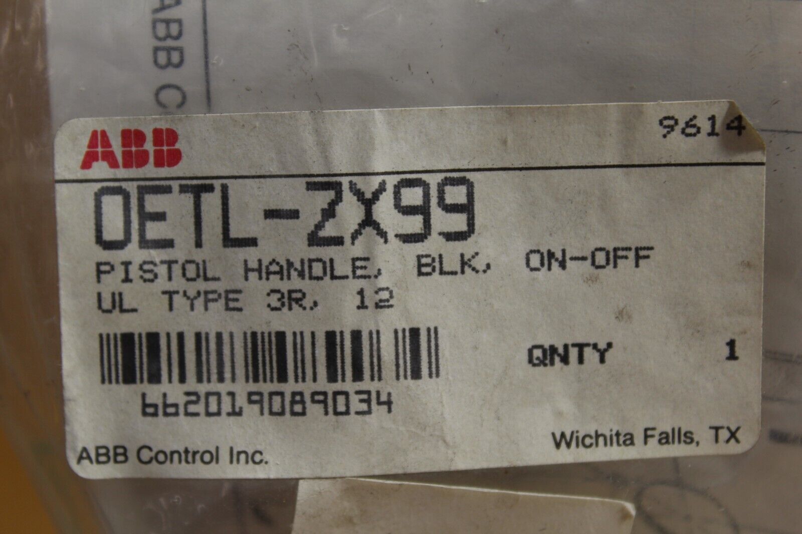 ABB OETL-ZX99 On/Off Pistol Handle