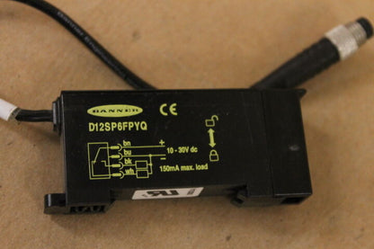 BANNER D12SP6FPYQ FIBER OPTIC SENSOR