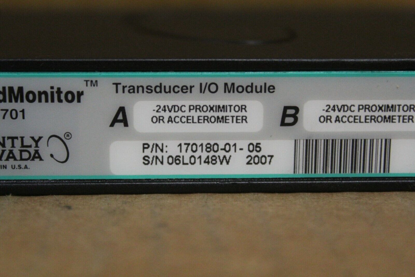 Bently Nevada 170180-01-05 Input Monitor
