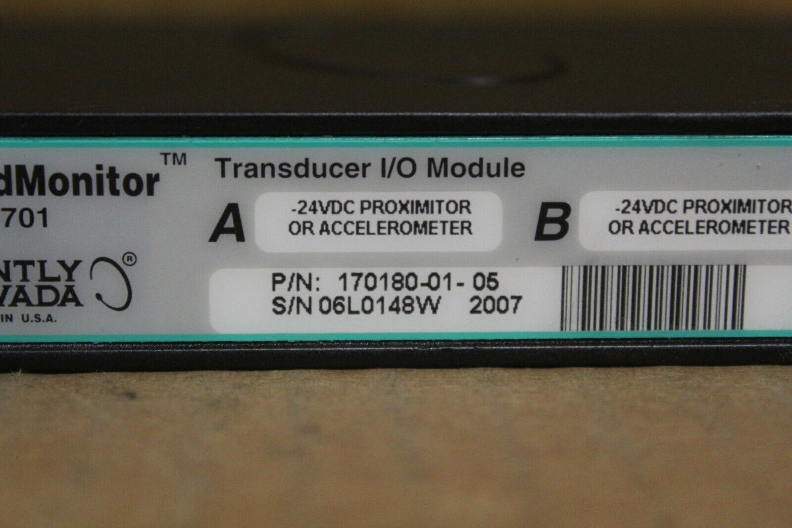 Bently Nevada 170180-01-05 Input Monitor