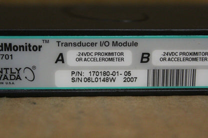 Bently Nevada 170180-01-05 Input Monitor