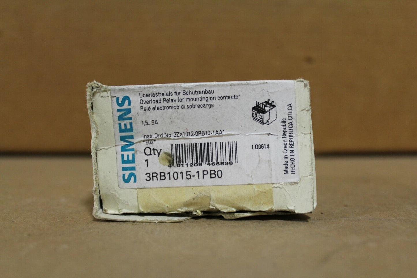 SIEMENS 3RB1015-1PB0 OVERLOAD RELAY