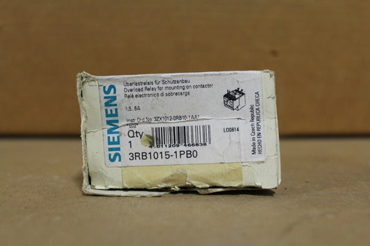SIEMENS 3RB1015-1PB0 OVERLOAD RELAY