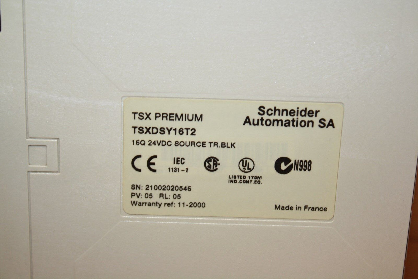 SCHNEIDER TELEMECANIQUE TSXDSY16T2 OUTPUT MODULE