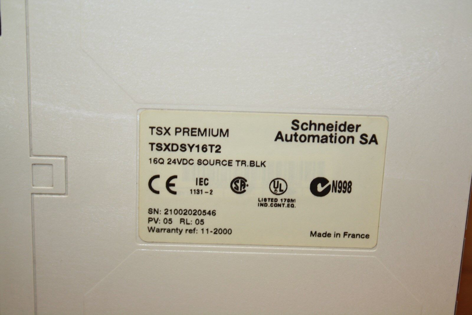 SCHNEIDER TELEMECANIQUE TSXDSY16T2 OUTPUT MODULE