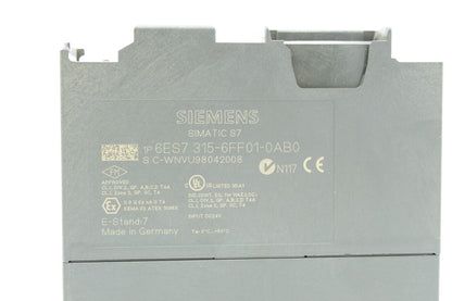 Siemens 6ES7 315-6FF01-0AB0 Simatic S7 Failsafe CPU Module READ 2