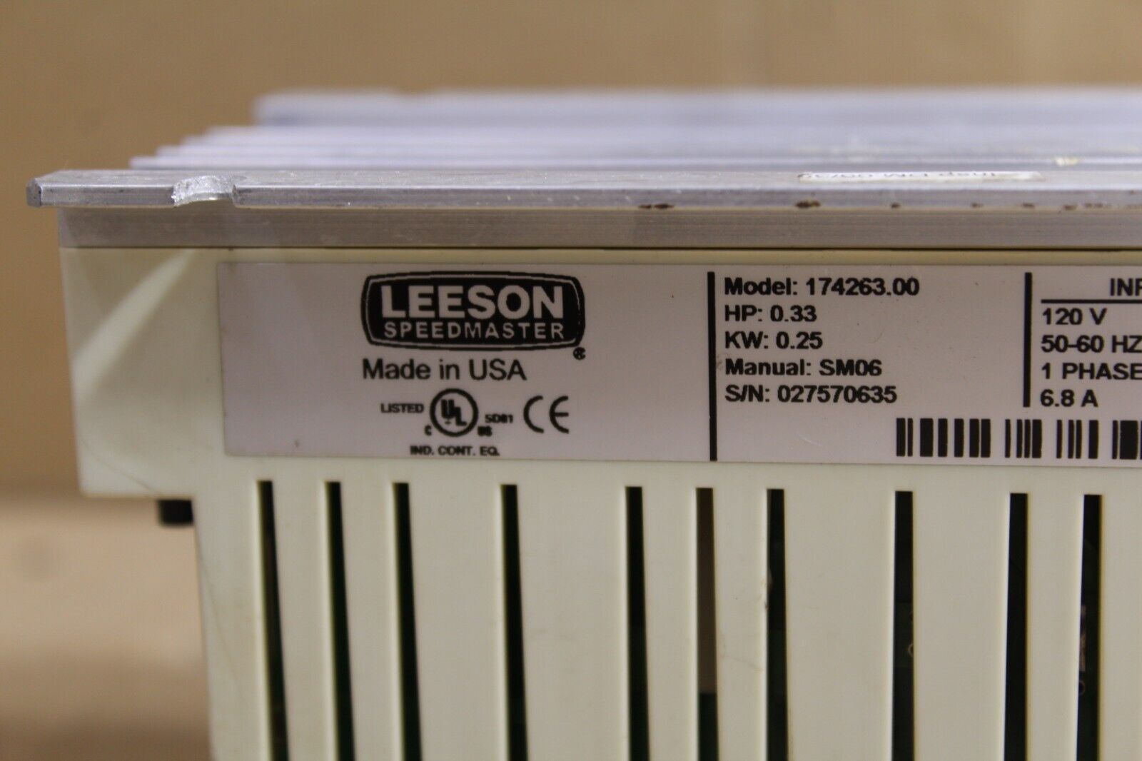 Leeson 174263.00 Adjustable Speed AC Motor Control