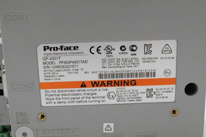 Pro-Face GP-4301T PFXGP4301TAD 5.7" TFT Analog Color Touch Operator Interface