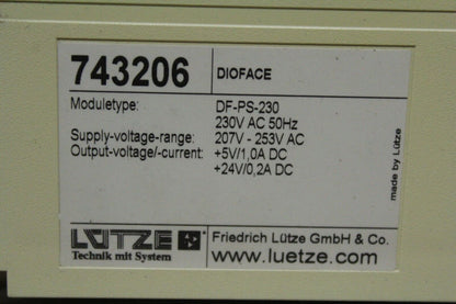 Lutze 743206 Power Supply