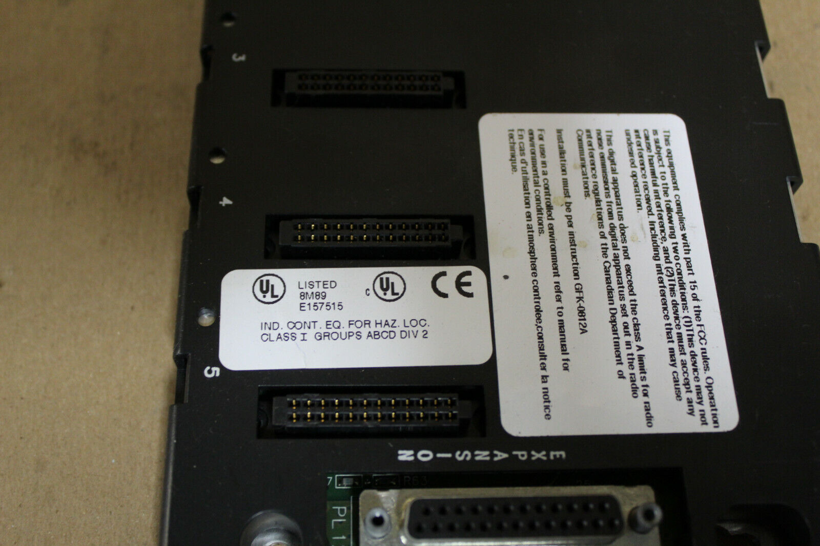 GE Fanuc IC693CHS397H 5 Slot Base EMI